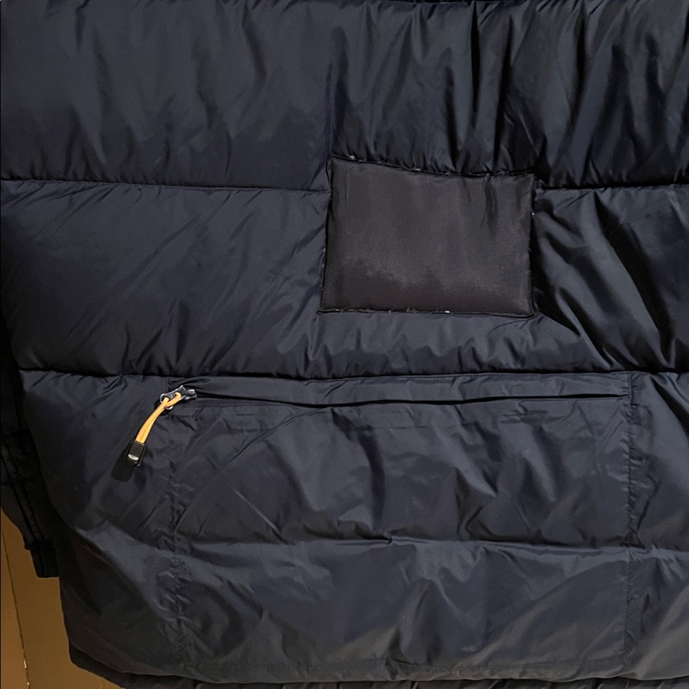 Guess Men's Vintage Deep Blue Reversible Down Hooded Puffer Parka Coat Sz L - Picture 13 of 16